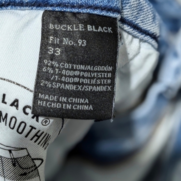 Sz 14/16 Curvy Buckle BLACK Fit 93 High Rise Light Wash Shorts Sz 33 BBW1748 - Picture 9 of 9